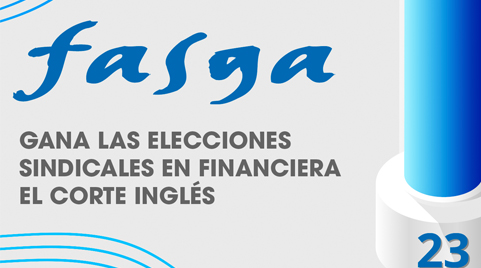 Fasga gana las elecciones sindicales de Financiera El Corte Inglés