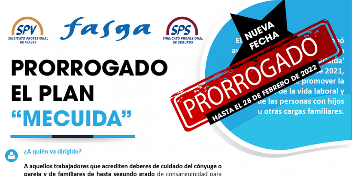 PRORROGADO EL PLAN»MECUIDA» HASTA EL 28 DE FEBRERO