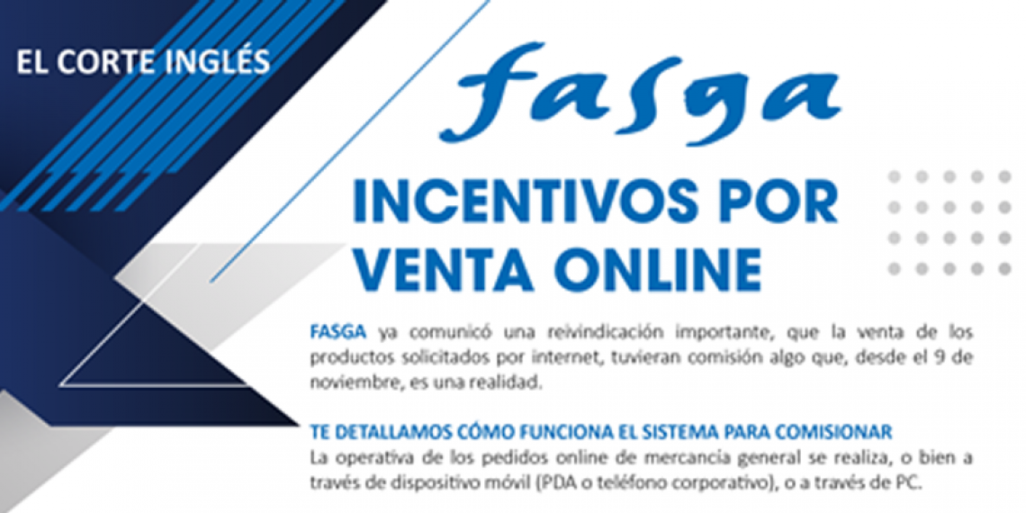 INCENTIVOS POR VENTA ONLINE EN EL CORTE INGLÉS