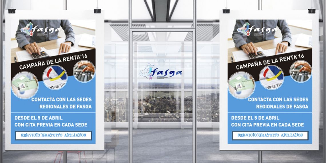 La Campaña Renta FASGA 2016 comienza a partir del 5 de abril