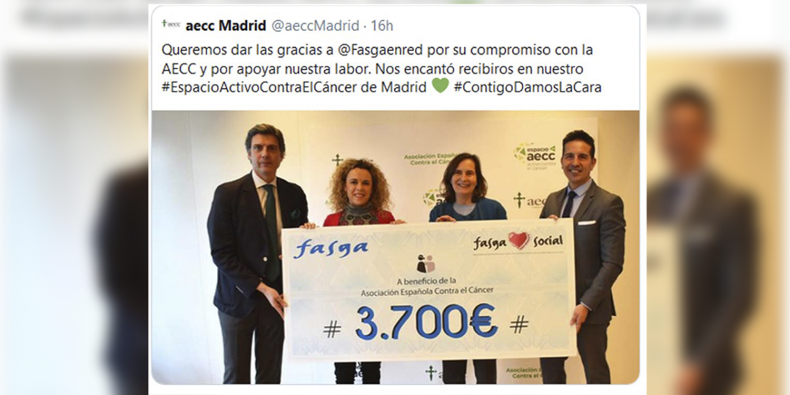 FASGA apoya la lucha contra el cáncer