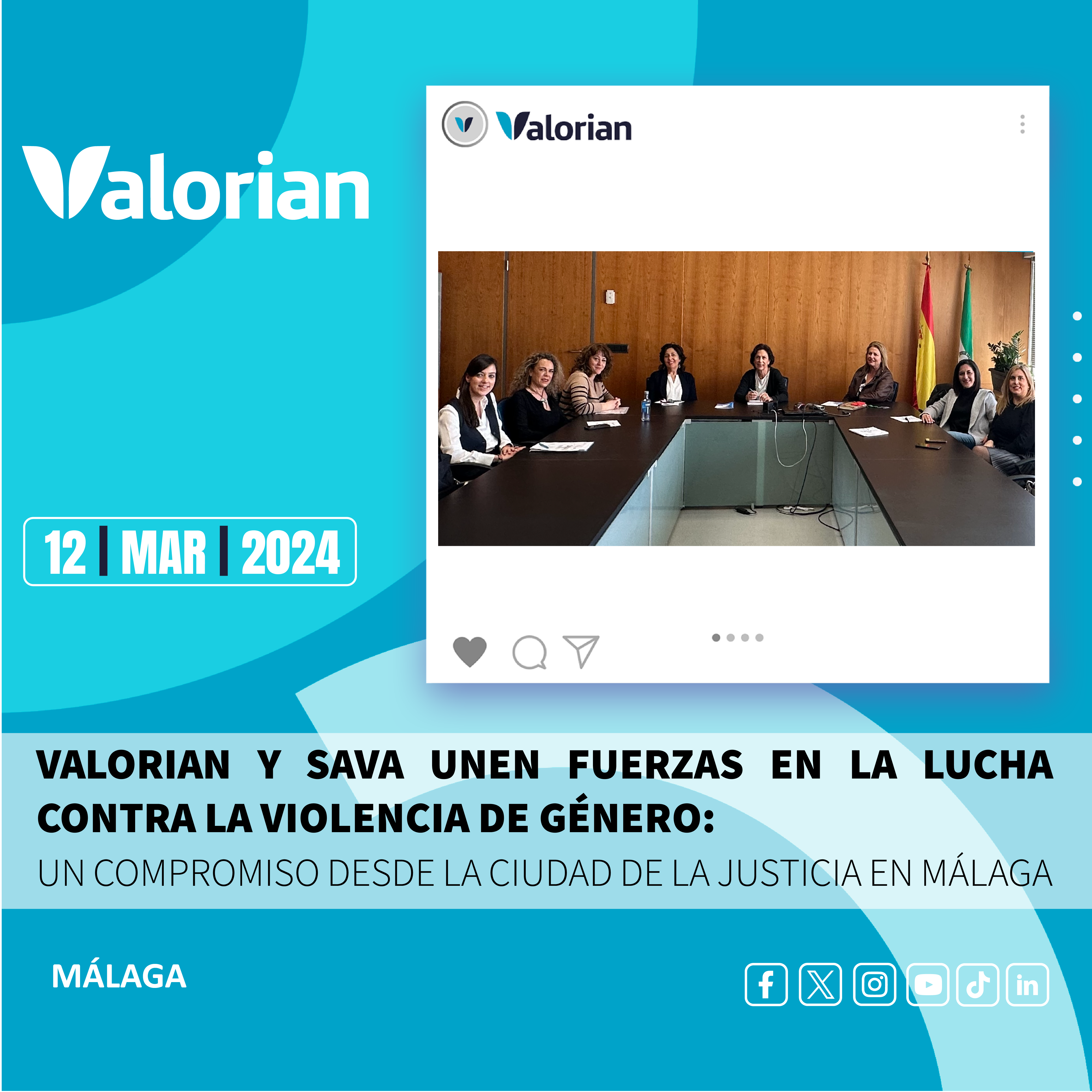 Valorian y el Servicio de Asistencia a Víctimas en Andalucía (SAVA) unen fuerzas en la lucha contra la Violencia de Género