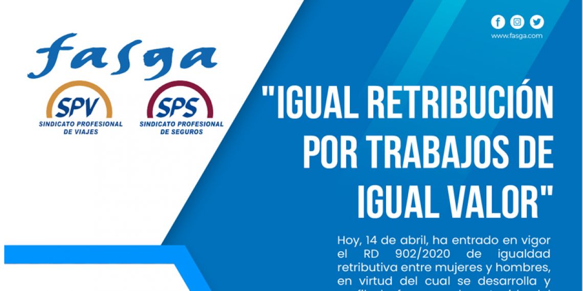 IGUAL RETRIBUCIÓN POR TRABAJOS DE IGUAL VALOR