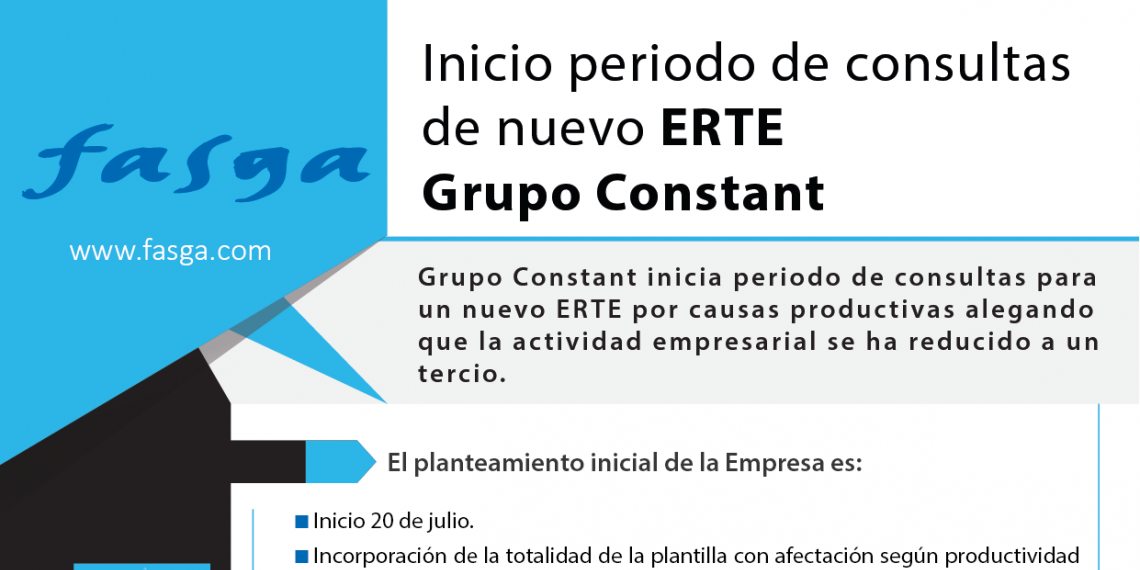 Inicio periodo de consultas de nuevo ERTE Grupo Constant