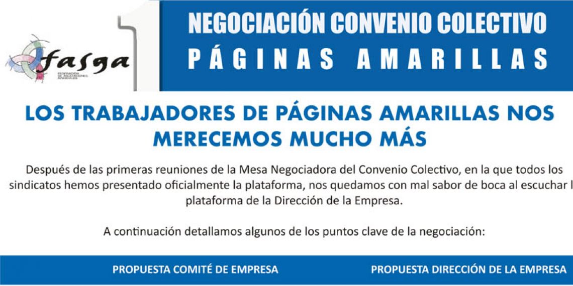 Negociación Convenio Colectivo Páginas Amarillas