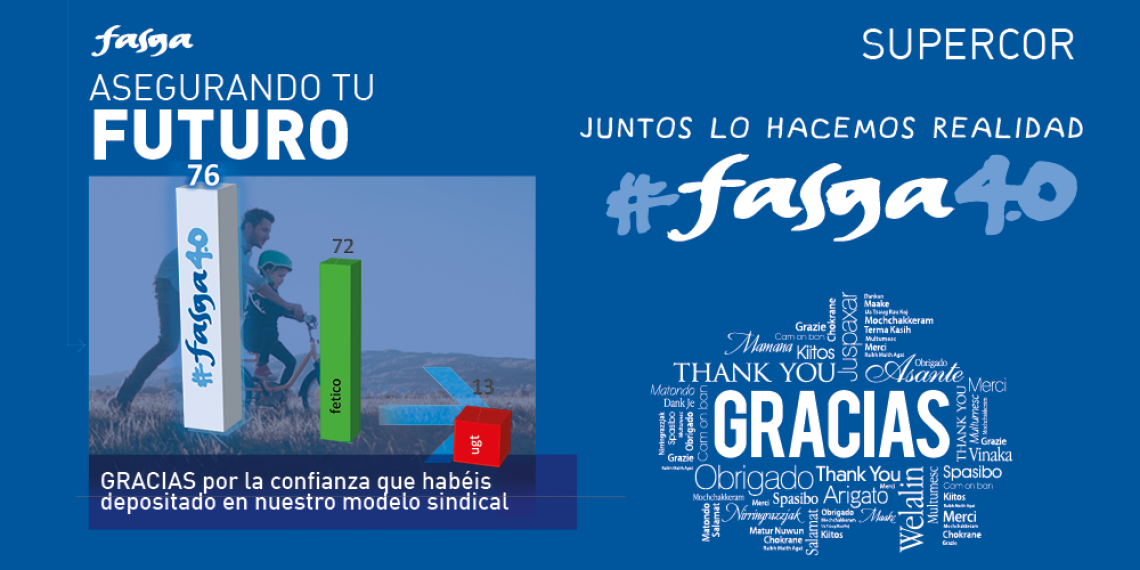 FASGA gana las elecciones sindicales y sigue siendo la primera fuerza sindical en la empresa Supercor