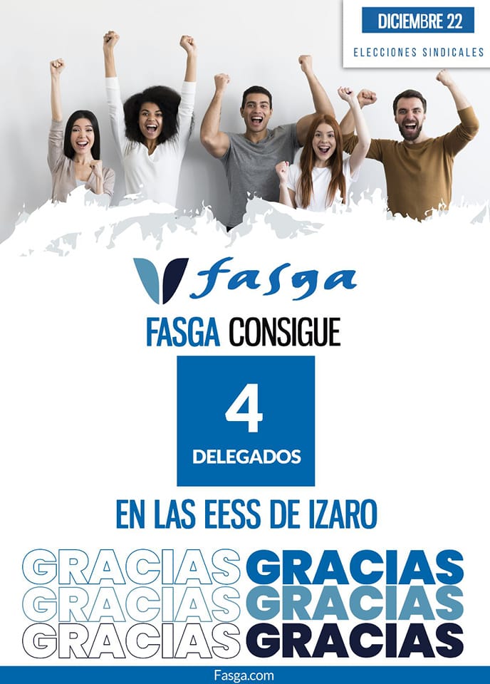 Fasga logra 4 nuevos delegados en las EEESS de Izaro