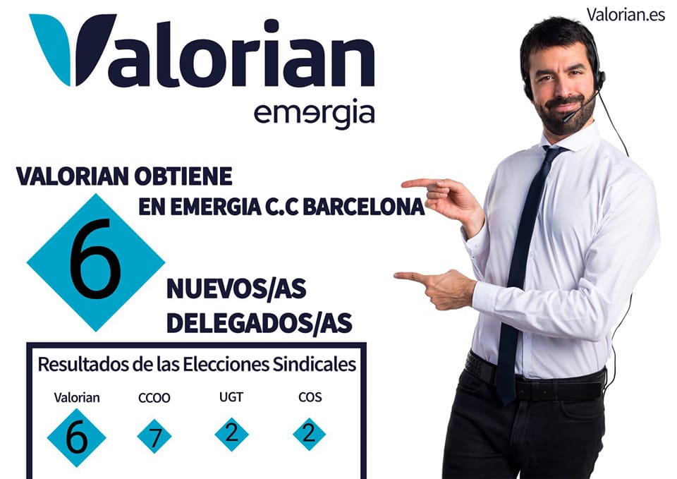 Valorian obtiene 6 nuevos/as delegados/as en las Elecciones Sindicales en Emergia C.C Barcelona