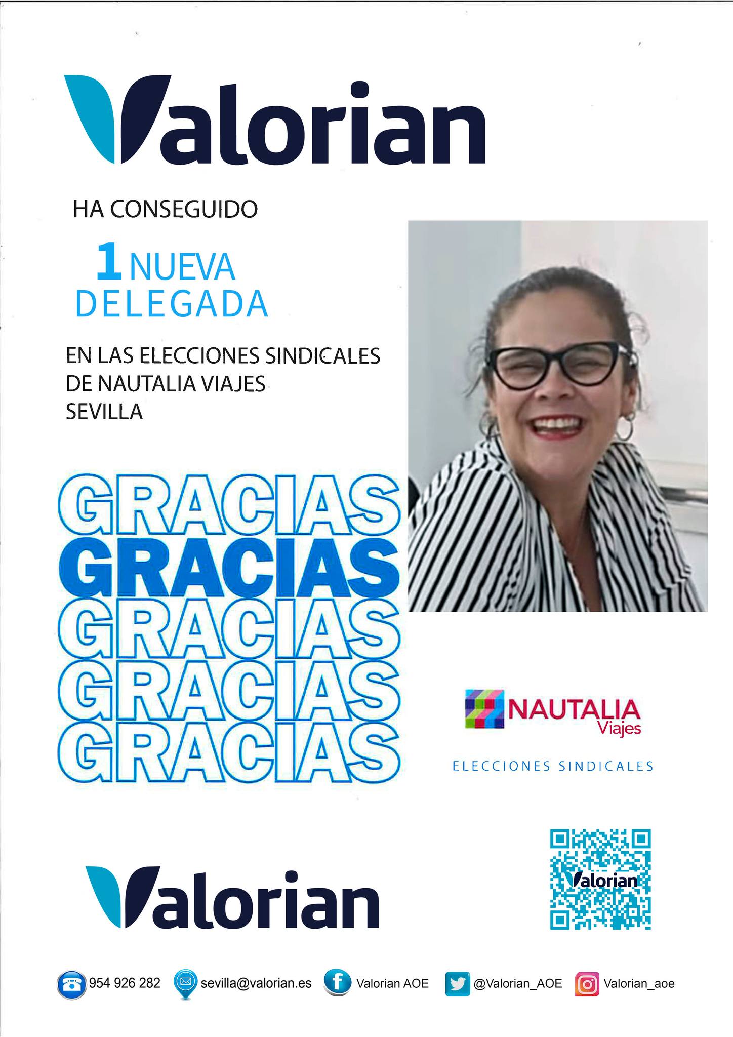 Valorian logra una nueva delegada en las EESS de Nautalia Viajes Sevilla