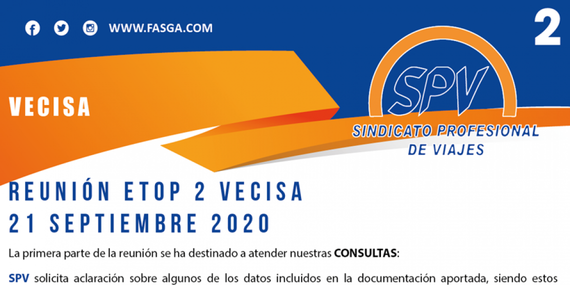 REUNIÓN ETOP 2 VECISA.  21 SEPTIEMBRE 2020