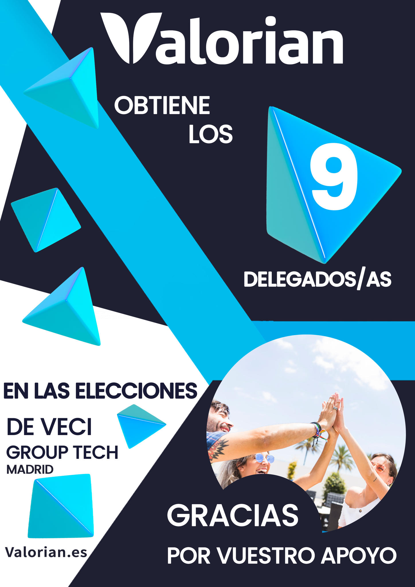Valorian gana las EESS de VECI GROUP TECH sumando los 9 representantes en juego