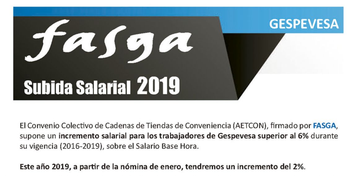 SUBIDA SALARIAL GESPEVESA 2019