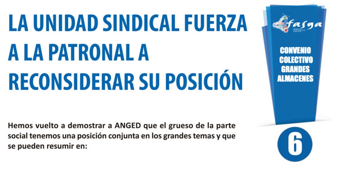 La unidad sindical fuerza a la Patronal a reconsiderar su posición