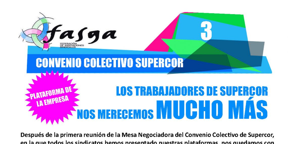 CC Supercor: Plataforma de la empresa. Los trabajadores nos merecemos mucho más