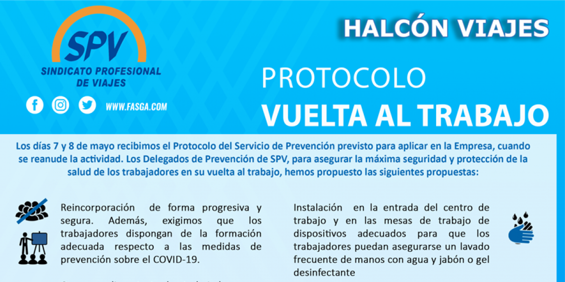 PROTOCOLO VUELTA AL TRABAJO VIAJES HALCÓN
