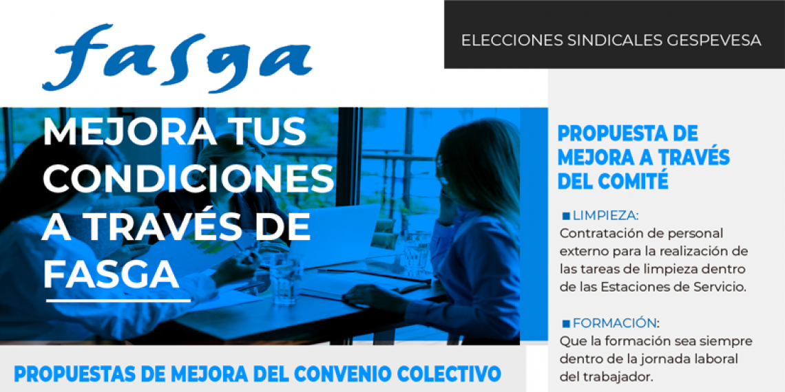 ELECCIONES SINDICALES GESPEVESA: MEJORA TUS CONDICIONES A TRAVÉS DE FASGA