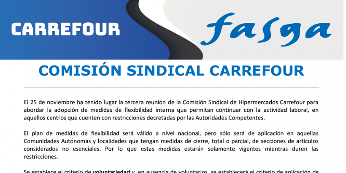 COMISIÓN SINDICAL CARREFOUR 25 DE NOVIEMBRE