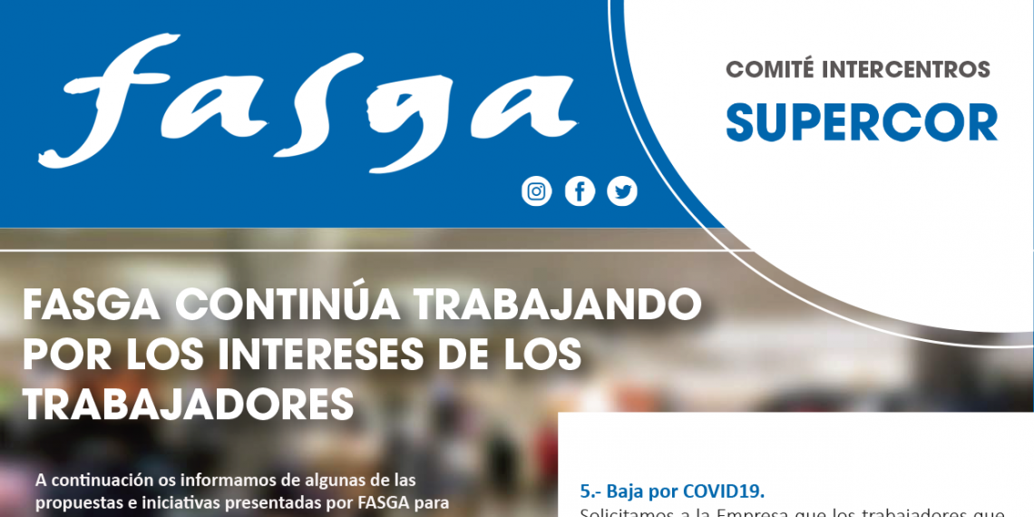 FASGA  CONTINÚA TRABAJANDO POR LOS INTERESES DE LOS TRABAJADORES DE SUPERCOR