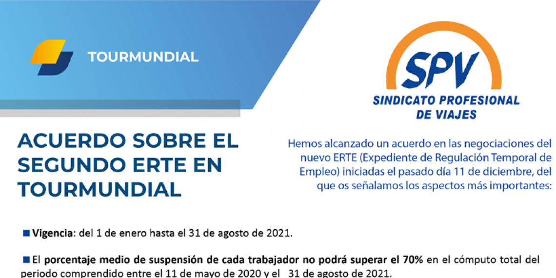 ACUERDO SOBRE EL SEGUNDO ERTE EN TOURMUNDIAL
