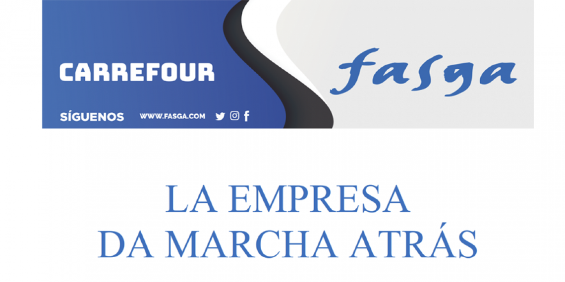 CARREFOUR: La Empresa, da marcha atrás