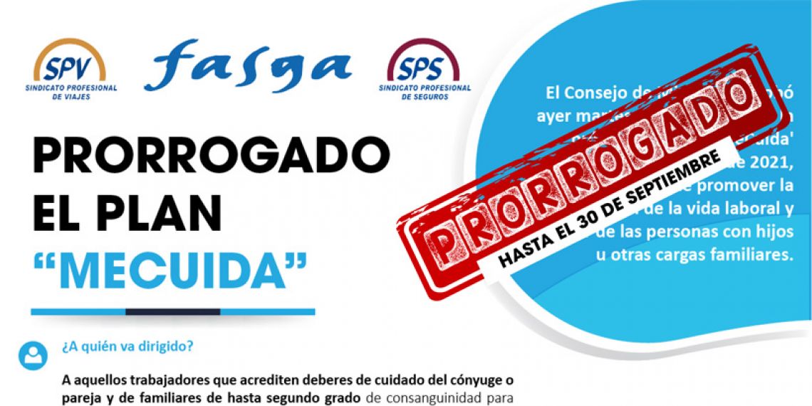 PRORROGADO EL PLAN»MECUIDA» HASTA EL 30 DE SEPTIEMBRE