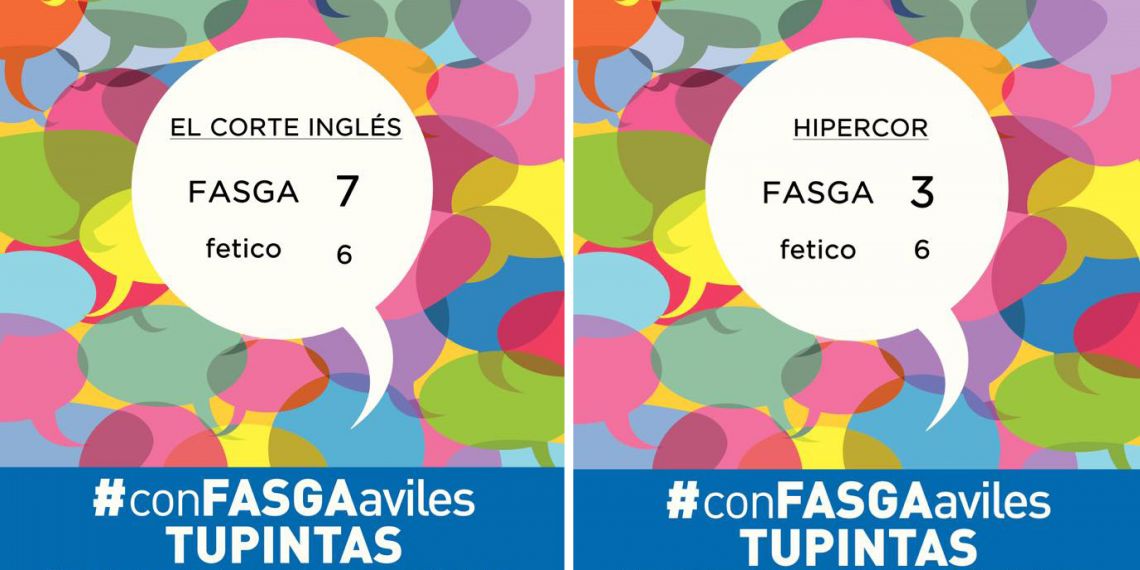 FASGA gana las elecciones sindicales en el Corte Inglés de Avilés