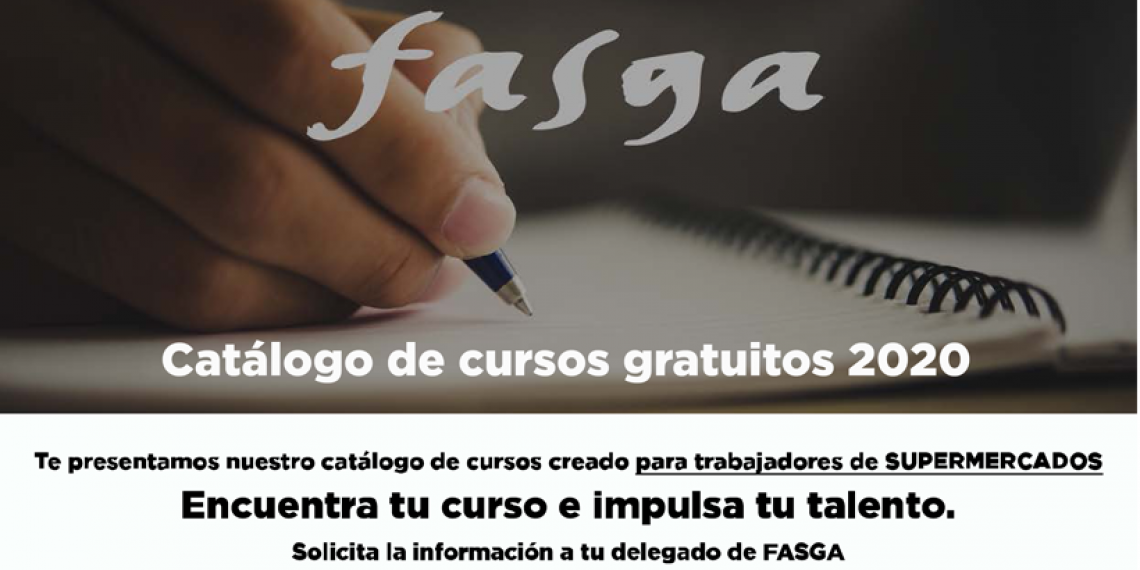 CATÁLOGO DE CURSOS GRATUITOS 2020 PARA TRABAJADORES DE SUPERMERCADOS