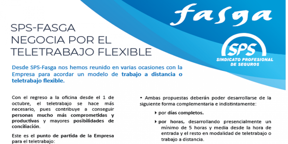 SPS FASGA NEGOCIA POR EL TELETRABAJO FLEXIBLE EN CESS Y SECI