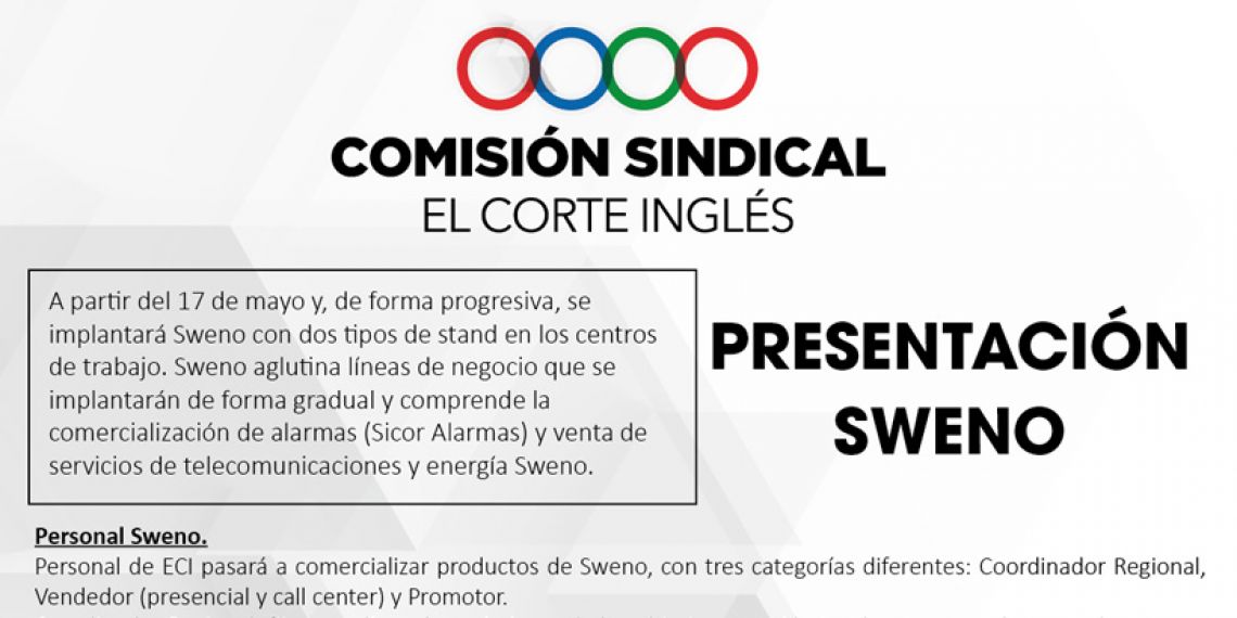 COMISIÓN SINDICAL EL CORTE INGLÉS: PRESENTACIÓN SWENO