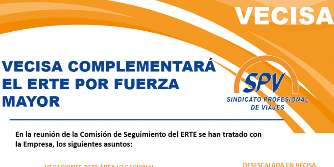 VECISA COMPLEMENTARÁ EL ERTE POR FUERZA MAYOR