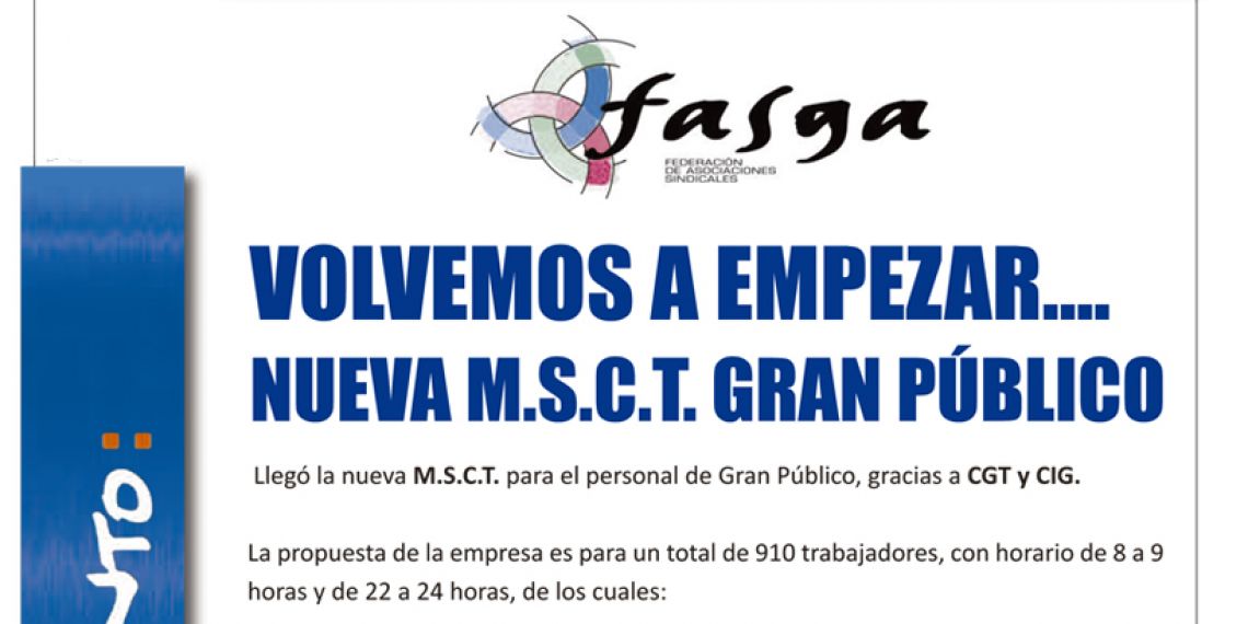 Empresa ATENTO: Volvemos a empezar… Nueva M.S.C.T. para el personal de Gran Público