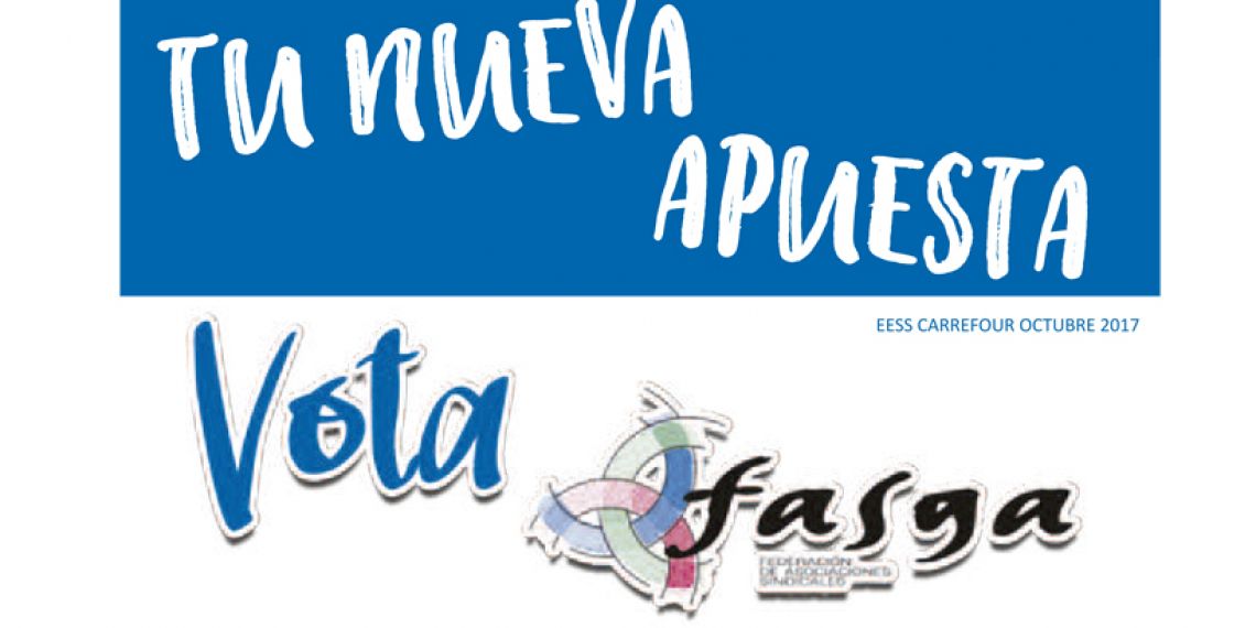 Cartel vota FASGA en las elecciones sindicales Carrefour 27 de octubre
