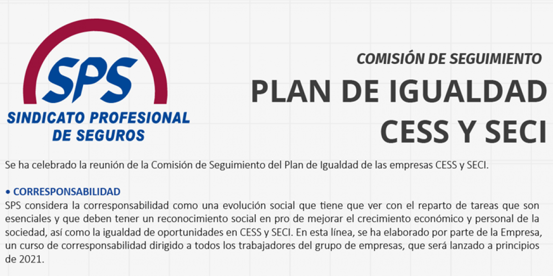 COMISIÓN DE SEGUIMIENTO  PLAN DE IGUALDAD CESS Y SECI