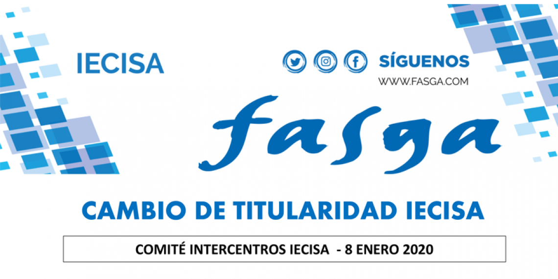 Comité Intercentros IECISA del 8 enero 2020:  Cambio de titularidad de  IECISA