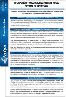 Información y aclaraciones sobre el nuevo Sistema de Incentivos