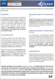 Continuamos informando sobre la reunión del Comité Intercentros de la Empresa El Corte Inglés con una nueva hoja