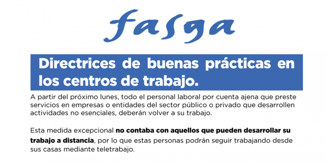 DIRECTRICES DE BUENAS PRÁCTICAS EN LOS CENTROS DE TRABAJO