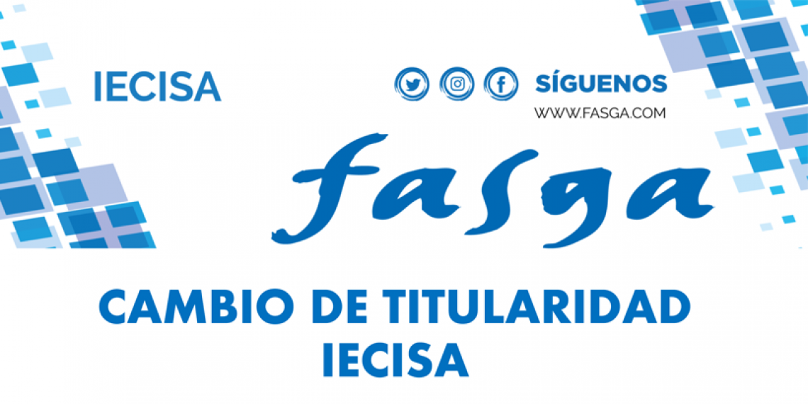 Hoja informativa sobre el cambio de titularidad de la empresa IECISA