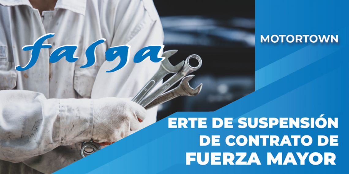 ERTE DE SUSPENSIÓN DE CONTRATO DE FUERZA MAYOR EN ANJANA INVESTMENTS, S.A (MOTORTOWN)