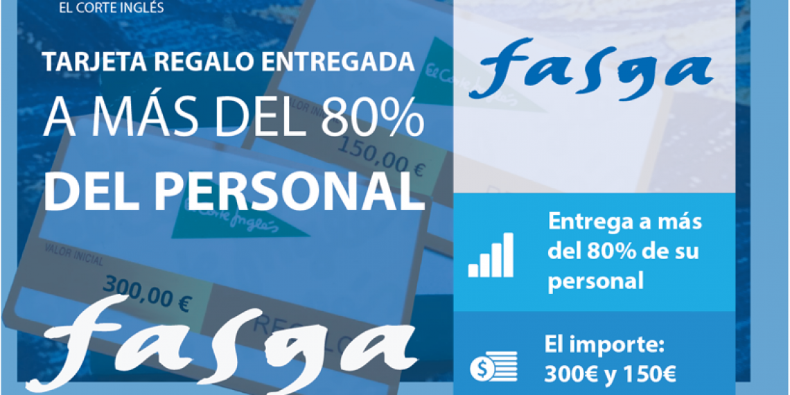 EL CORTE INGLÉS: TARJETA REGALO ENTREGADA A MÁS DEL 80% DEL PERSONAL