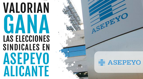 Valorian gana las Elecciones Sindicales en Asepeyo Alicante