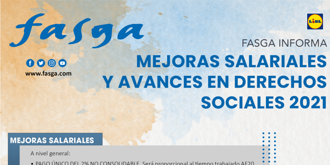 MEJORAS SALARIALES Y AVANCES EN DERECHOS SOCIALES 2021 EN LIDL