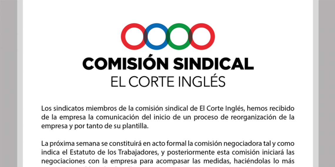 COMISIÓN SINDICAL EL CORTE INGLÉS 27 DE FEBRERO