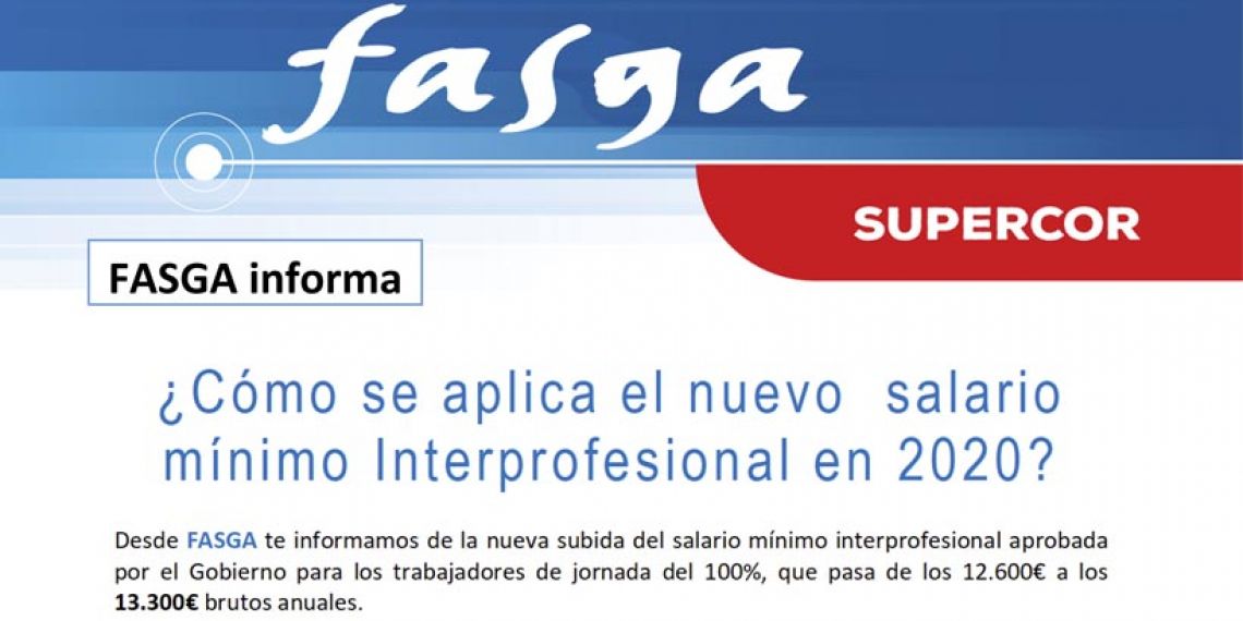 SUPERCOR: ¿Cómo se aplica el nuevo  salario mínimo Interprofesional en 2020?
