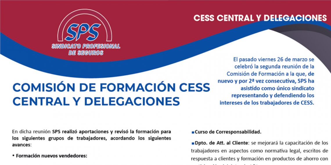 COMISIÓN DE FORMACIÓN CESS CENTRAL Y DELEGACIONES