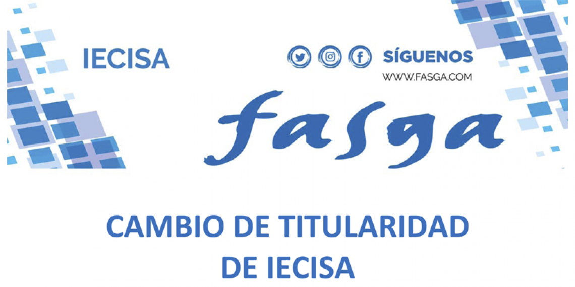 Hoja informativa sobre el cambio de titularidad  de IECISA