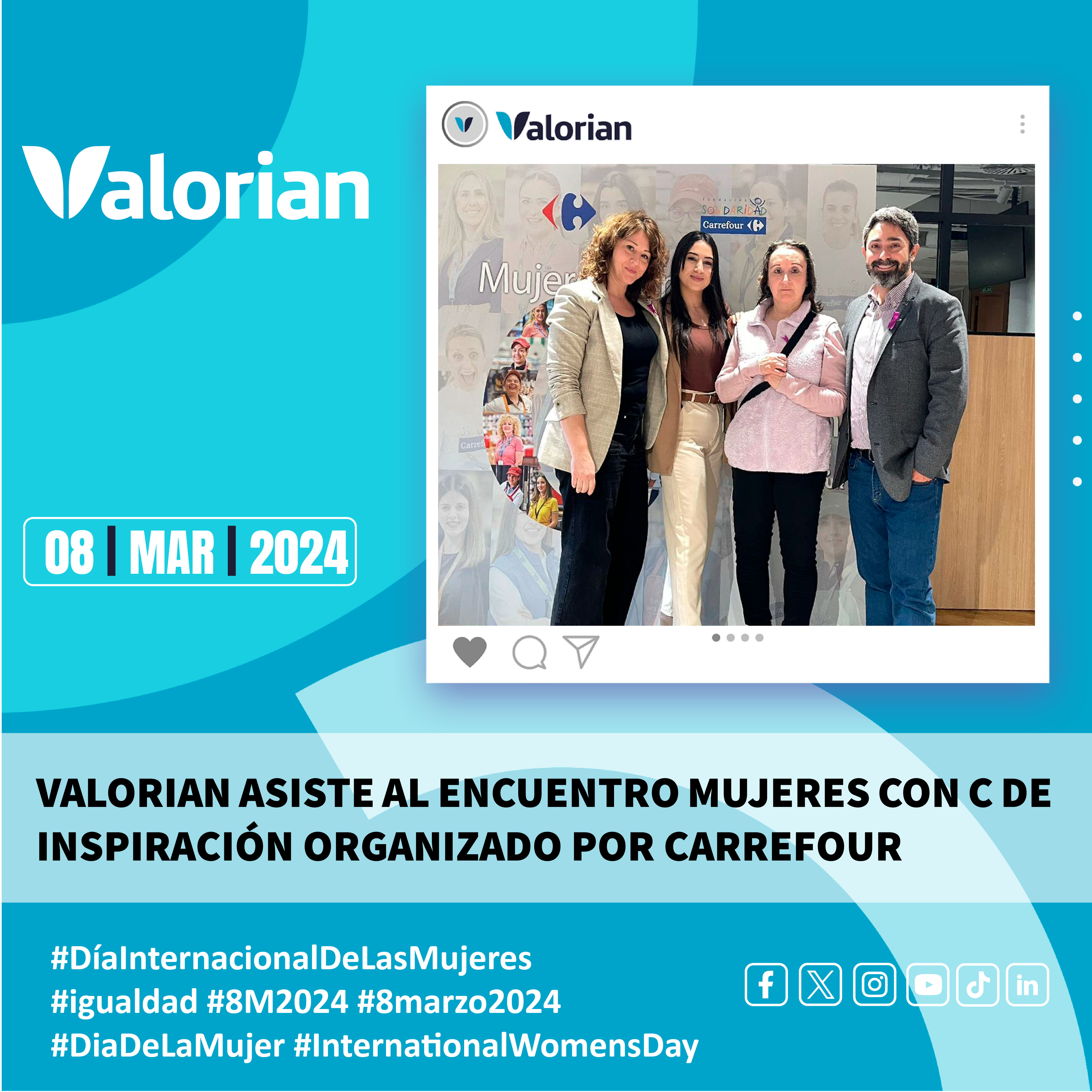 Valorian asiste al encuentro Mujeres con C de inspiración organizado por Carrefour