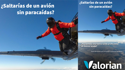 ¿Saltarías de un avión sin paracaídas?
