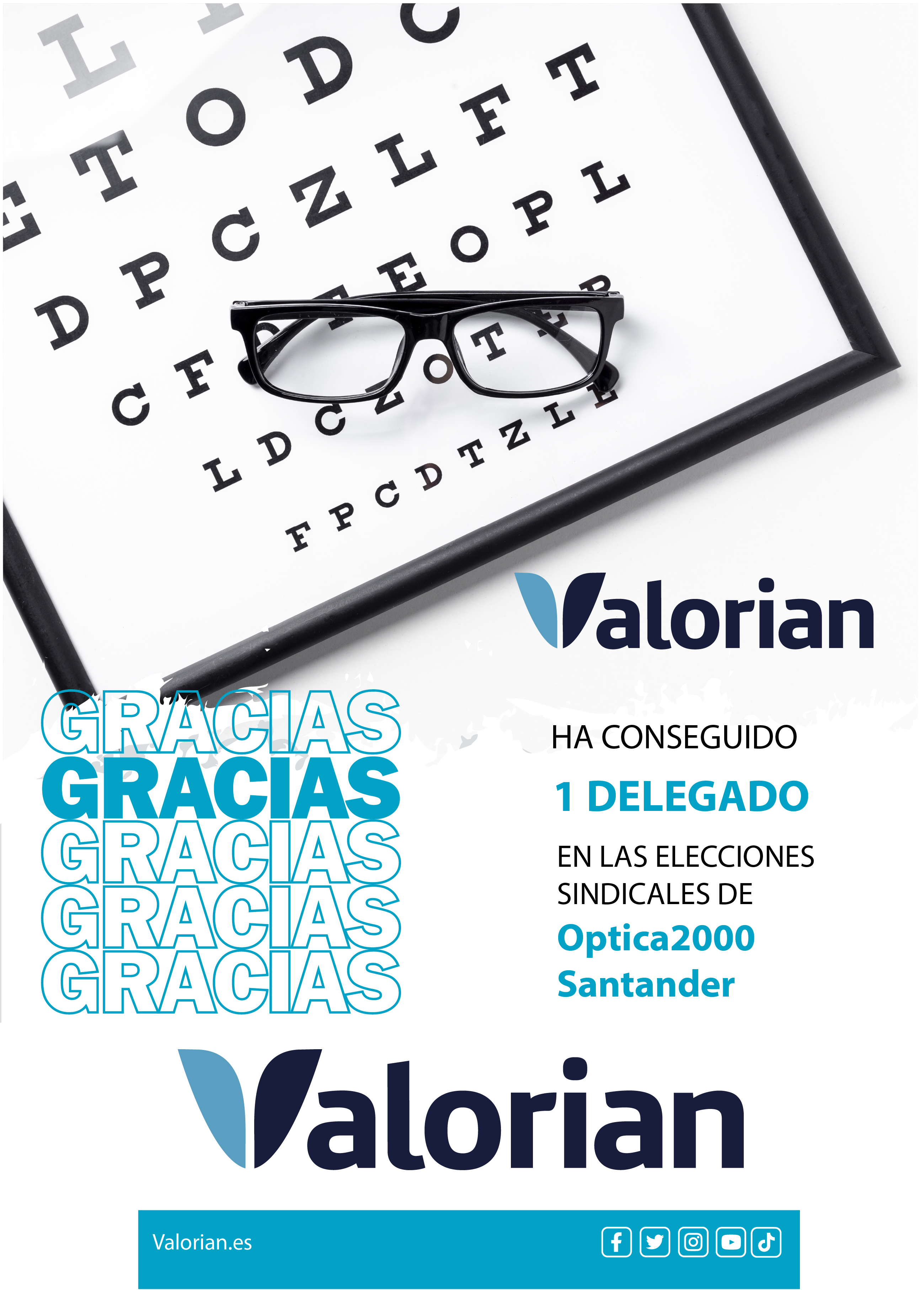 Valorian obtiene el delegado de personal en las EESS de Optica2000 Santander