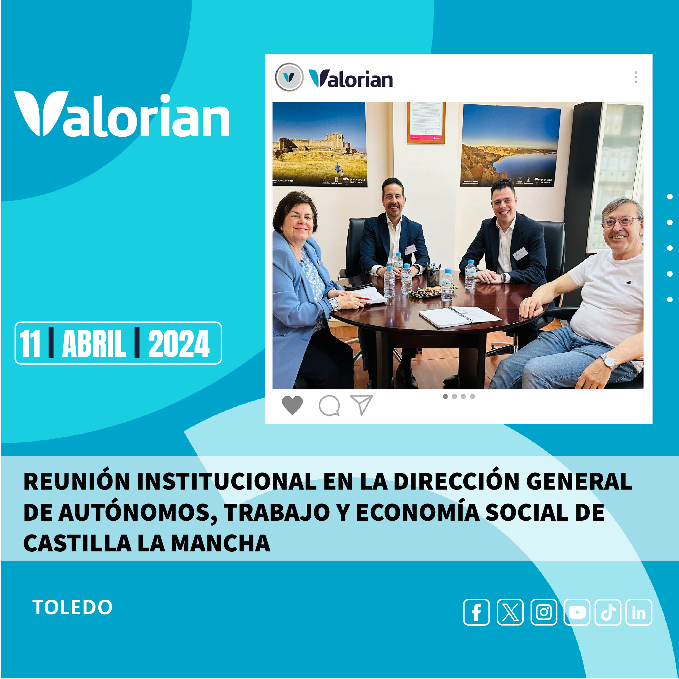 Reunión institucional en la Dirección General de Autónomos, Trabajo y Economía Social de Castilla la Mancha